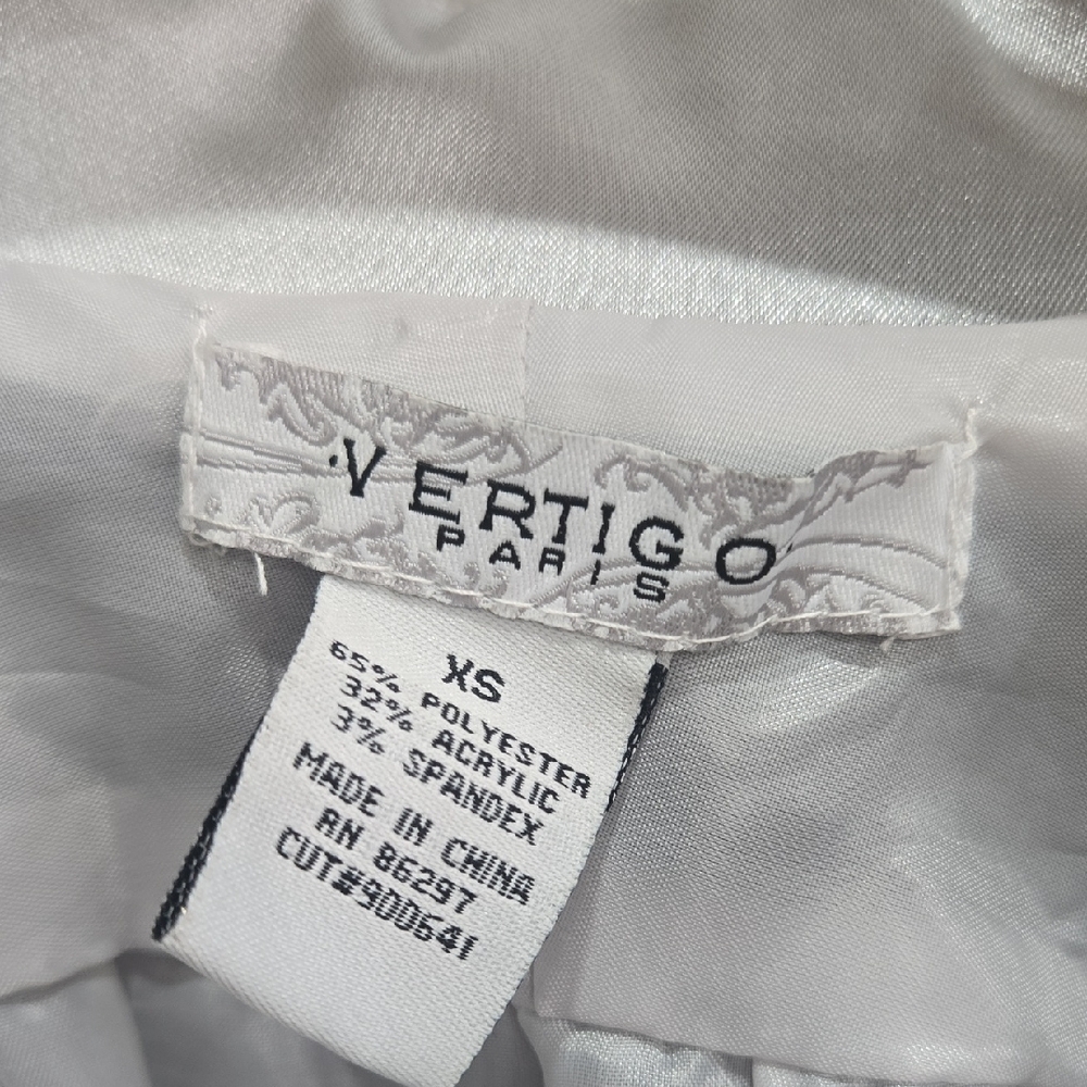 Vertigo Paris Shimmering Silver Trench Coat - Picture 2 of 3